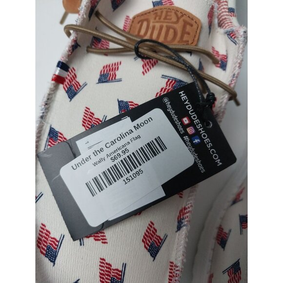 NWT Hey Dude Wally Americana Patriotic Slip On Sneaker Sz 11 - Picture 10 of 11